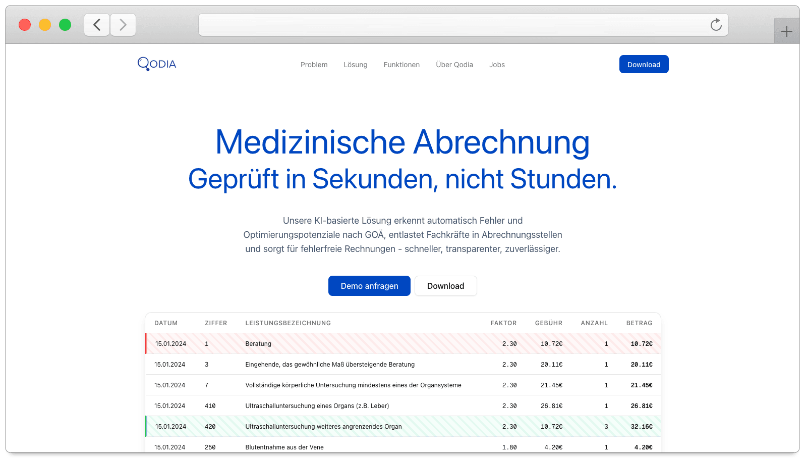 Qodia Landing Page screenshot 1